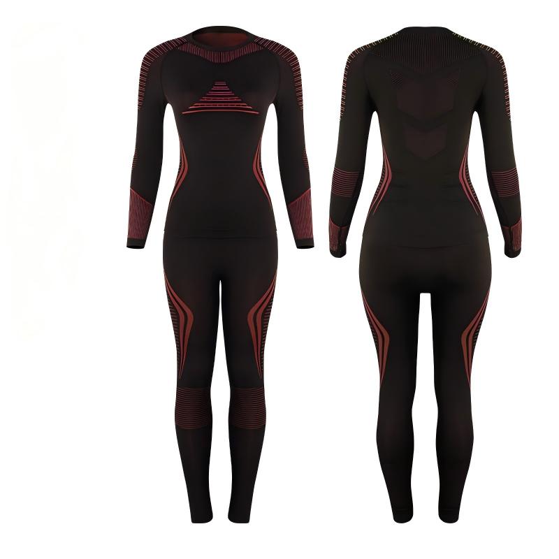 Conjunto de capa base de esquí sin costuras Body Mapping